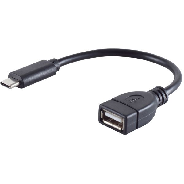 USB-C Adapter, USB-A Buchse, 2.0, OTG, PVC