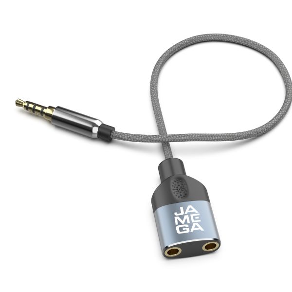 3.5 Aux 4 Pin to 2*Aux female Audio Adapter | 0.2m
