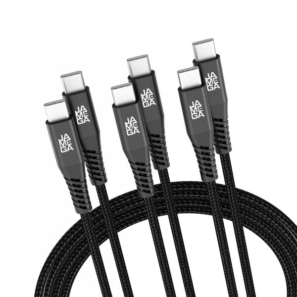 USB-C Kabel Schwarz - 2m - 3er Set