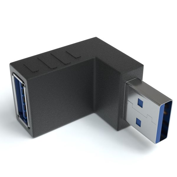 USB-A 3.0 Stecker auf USB-A 3.0 Buchse 270° Winkeladapter
