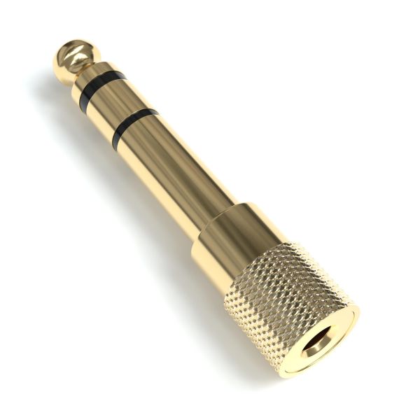 6,3mm Klinkenstecker - 3,5mm Klinkenbuchse Stereo Adapter - Gold