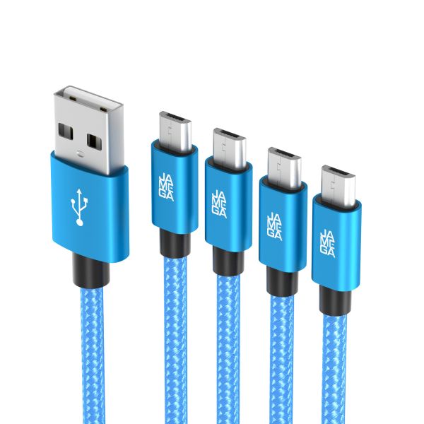 Micro USB Kabel Ladekabel Daten für Tablet Samsung Huawei PS4 XBOX LG | 0,5m - 3m Blau