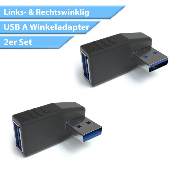 USB-A 3.0 Stecker 90° Links- und Rechtswinklig