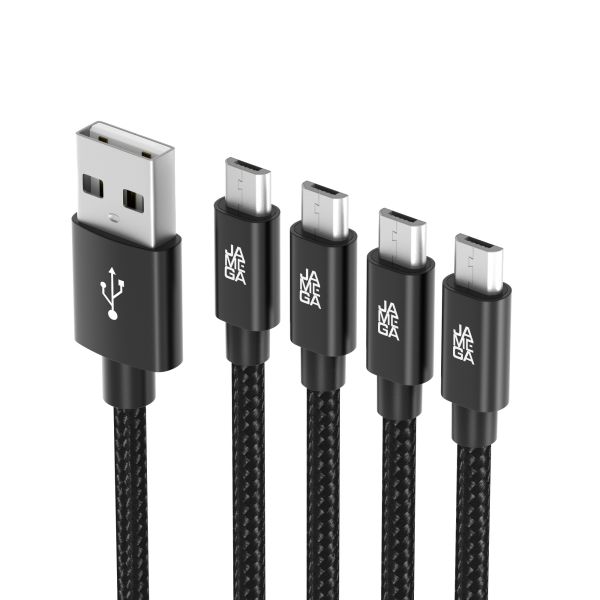 Micro USB Kabel Ladekabel Daten für Tablet Samsung Huawei PS4 XBOX LG | 0,5m - 3m Schwarz