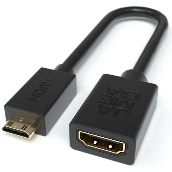 mini HDMI Stecker - HDMI Buchse Adapterkabel - 10cm