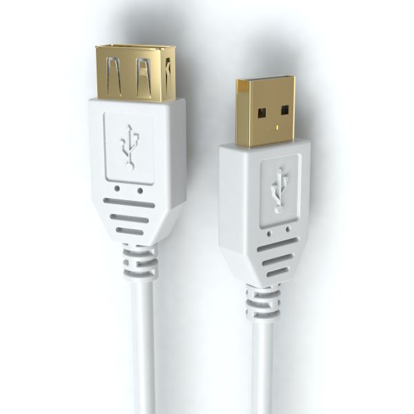 USB-A Verlängerungskabel, 2.0, Ferrit - S-Impuls Variante
