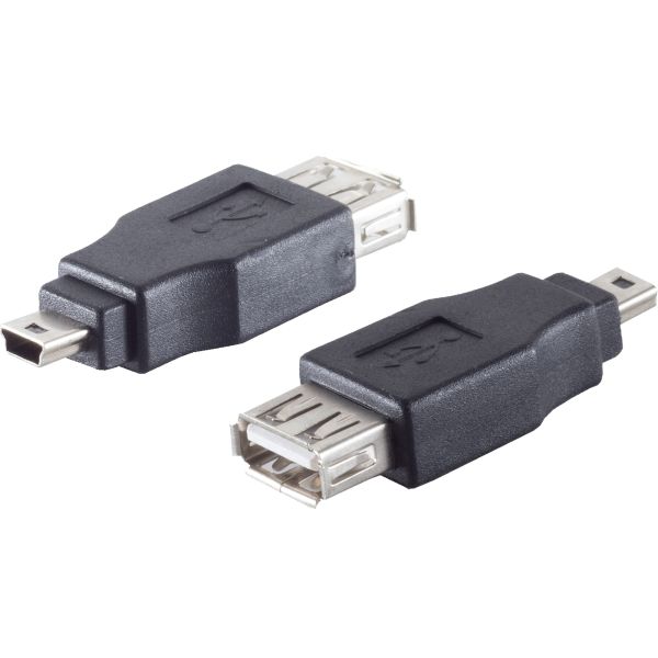 USB Adapter 2.0 A Kupplung / Mini USB B 5p Stecker