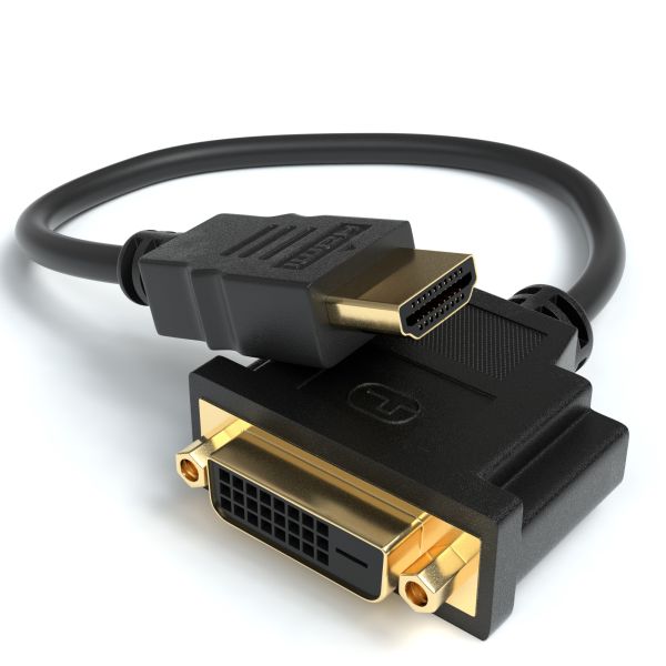 HDMI Male - DVI 24+1 Female Adapter 0,1m
