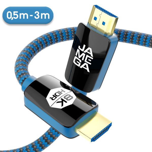 Premium HDMI 2.1 Kabel - Blau - Variation &quot;eBW&quot;