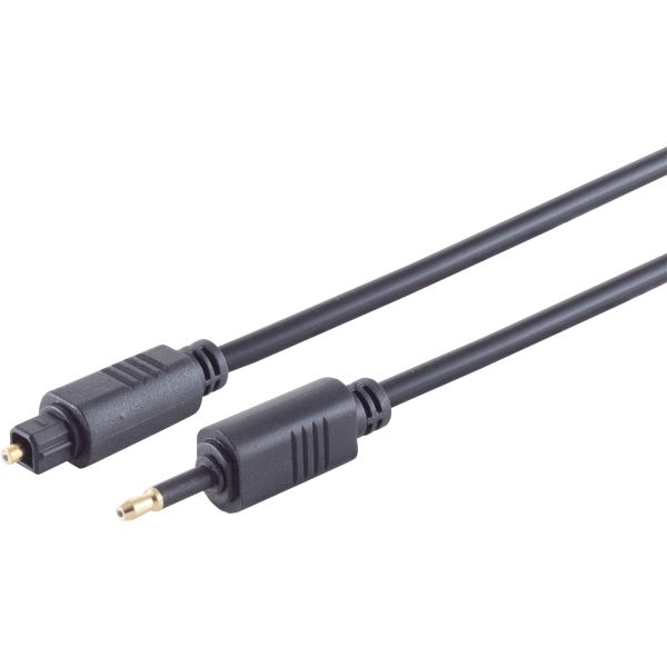 LWL Kabel 4mm - Toslink Stecker, 3,5mm Opti-Stecker
